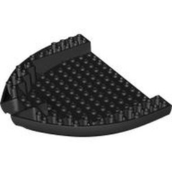 LEGO part 64651 Boat Hull Section, Brick 16 x 13 x 2 in Black