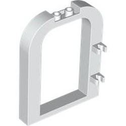 LEGO part 5258 Door Frame 1 x 6 x 6 1/3 with Rounded Top, Clips in White