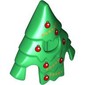 Costume Tree with Red Christmas Balls, Gold Streamers print