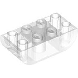 LEGO part 5174 Brick Curved Double 2 x 4 Inverted in Transparent/ Trans-Clear