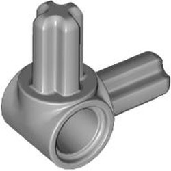LEGO part 10197 Technic Pin Connector Hub with 2 Perpendicular Axles in Medium Stone Grey/ Light Bluish Gray