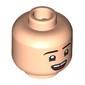 Minifig Head Frodo Baggins, Dark Brown Eyebrows, Open Mouth, Chipped Tooth / Neutral