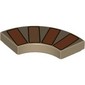 Tile 2 x 2 Curved, Macaroni with Nougat/Medium Nougat Bricks print