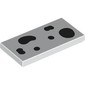 Tile 2 x 4 with Black Dalmatian Spots print
