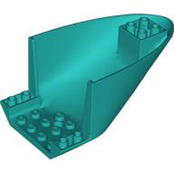 LEGO part 87616 Aircraft Fuselage Curved Aft Section 6 x 10 Bottom in Bright Bluish Green/ Dark Turquoise