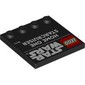 Plate Special 4 x 4 with Studs on One Edge with 'LEGO STAR WARS HOME ONE STARCRUISER' print
