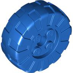 LEGO part 3486 Wheel Hard Plastic Large, D.36, with 4 Studs in Bright Blue/ Blue