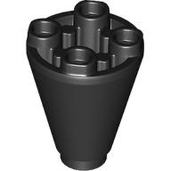 LEGO part 49309 Cone 2 x 2 x 2 Inverted in Black