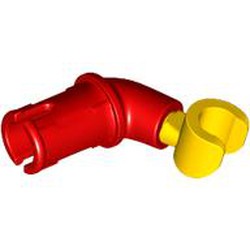 LEGO part 67906c03 Arm, with Pin, Yellow Hand in Bright Red/ Red