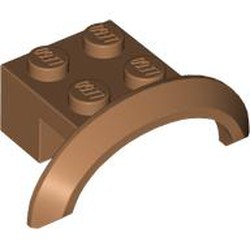 LEGO part 98282 Wheel Arch, Mudguard 4 x 2 1/2 x 1 in Medium Nougat