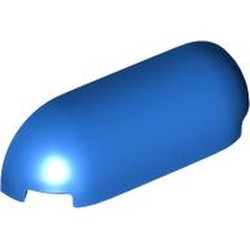 LEGO part 4045 Brick Curved 1 x 4 x 1 Rounded Ends in Bright Blue/ Blue