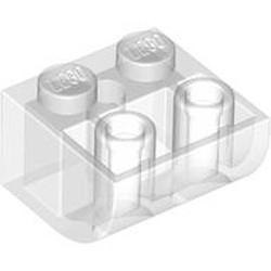 LEGO part 6826 Brick Curved 2 x 2 Inverted in Transparent/ Trans-Clear