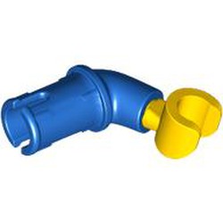 LEGO part 67906c03 Arm, with Pin, Yellow Hand in Bright Blue/ Blue