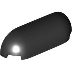 LEGO part 4045 Brick Curved 1 x 4 x 1 Rounded Ends in Black