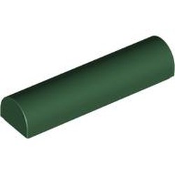 LEGO part 79756 Brick Curved 1 x 4 x 2/3 Double, No Studs in Earth Green/ Dark Green