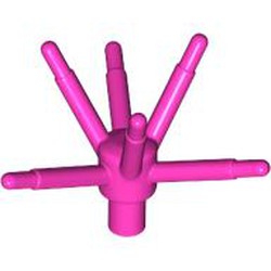 LEGO part 19119 Plant, Flower Stem with Bar and 6 Stems in Bright Purple/ Dark Pink