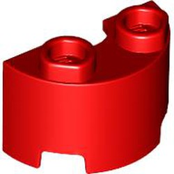 LEGO part 68013 Brick Round, Half 1 x 2 in Bright Red/ Red