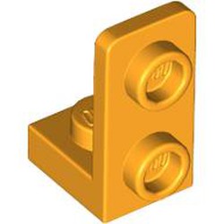 LEGO part 73825 Bracket 1 x 1 - 1 x 2 Inverted in Flame Yellowish Orange/ Bright Light Orange