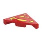 Tile 45° Cut 2 x 2 (Triangle) with Yellow Super-Man Symbol print