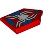 Tile Special 2 x 3 Pentagonal with White Spider on Blue/Back Background print
