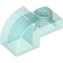 LEGO part 5841 Brick Curved 1 x 2 x 1 with Curved Top in Transparent Light Blue/ Trans-Light Blue