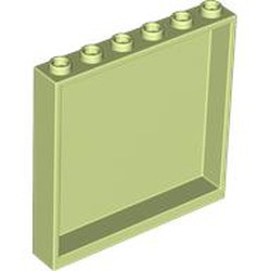 LEGO part 59349 Panel 1 x 6 x 5 in Spring Yellowish Green/ Yellowish Green