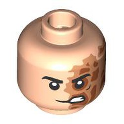 LEGO part 28621pr9746 Minifig Head with print in Light Nougat