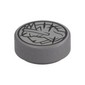 Tile Round 1 x 1 with Scratched Coin, Heads print