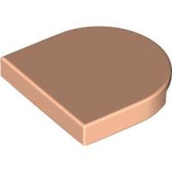 LEGO part 5520 Tile Round 2 x 2 Half Circle in Light Nougat