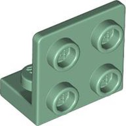 LEGO part 99207 Bracket 1 x 2 - 2 x 2 Inverted in Sand Green