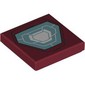 Tile 2 x 2 with Sand Green/White Rectangle Arc Reactor print