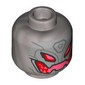 Minifig Head Ultron, Silver Lines, Red Droid Eyes, Mouth