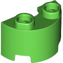 LEGO part 68013 Brick Round, Half 1 x 2 in Bright Green