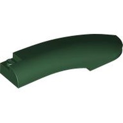 LEGO part 77182 Slope Curved 10 x 2 x 2 with Curved End Right in Earth Green/ Dark Green