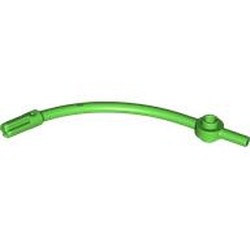 LEGO part 4042 Bar Curved with Axle End and 1 x 1 Round Plate in Bright Green