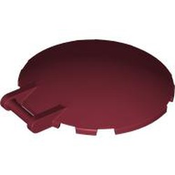 LEGO part 18675 Dish 6 x 6 Inverted - No Studs with Handle in Dark Red