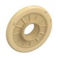 Wheel Wheelchair with Fixed Tan Hard Rubber Tire Pattern, with Pin Hole