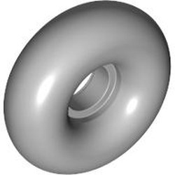 LEGO part 7201 Wheel Wheelchair Balloon, with Pin Hole in Medium Stone Grey/ Light Bluish Gray