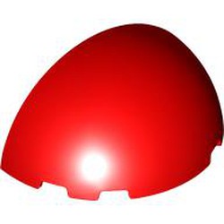 LEGO part 1202 Dome 6 x 3 x 3 Half in Bright Red/ Red