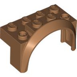 LEGO part 3387 Wheel Arch, Mudguard 4 x 2 x 2 in Medium Nougat