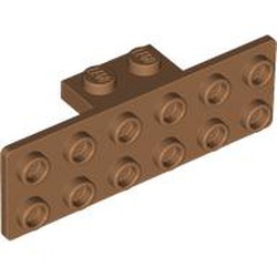 LEGO part 6970 Bracket 1 x 2 - 2 x 6 in Medium Nougat