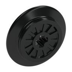 Train Wheel Spoked with Technic Axle Hole and Rubber Friction Band
