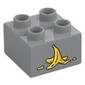 Duplo Brick 2 x 2 with Banana Peel print