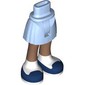 Minidoll Hips and Short Skirt with Medium Brown Legs, Dark Blue Shoes, White Socks print