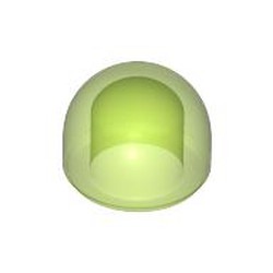 LEGO part 6908 Dome 1 x 1 x 2/3 in Transparent Bright Green/ Trans-Bright Green