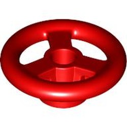 LEGO part 30663 Steering Wheel Small, 2 x 2 in Bright Red/ Red