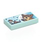 Tile 1 x 2 with Cat Food Box, Cat, White 'MEOW BITS' print