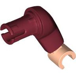 LEGO part 37779c01 Arm, Large, Left with Light Nougat Hand in Dark Red