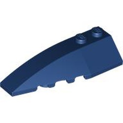 LEGO part 5830 Wedge Curved 6 x 2 Left, Smooth Inner Walls in Earth Blue/ Dark Blue