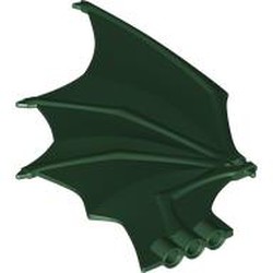 LEGO part 5973 Animal, Dragon, Wing Large in Earth Green/ Dark Green